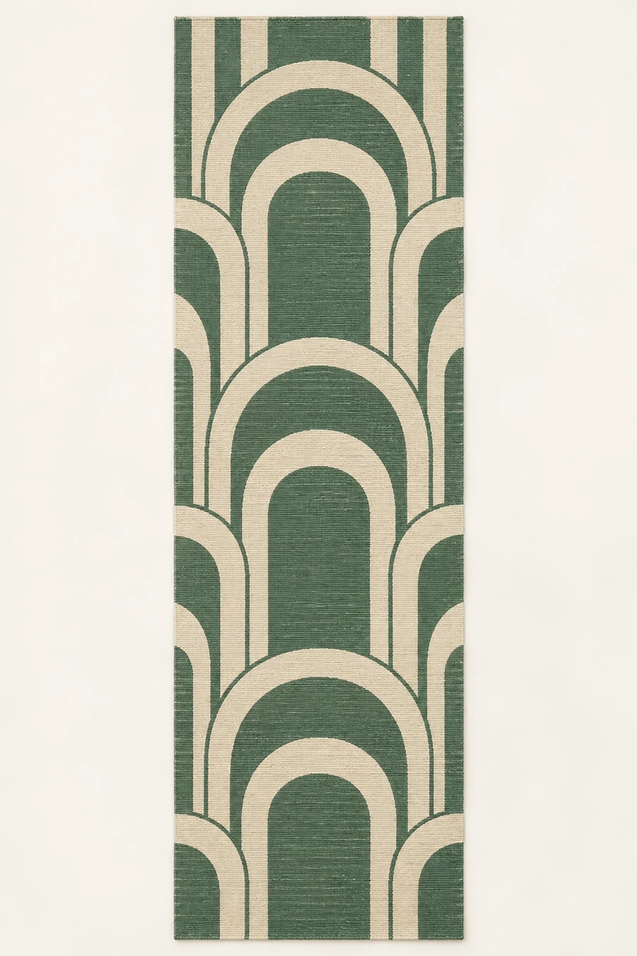 Grand Arcade Runner, Jade / Ivory, full rug view